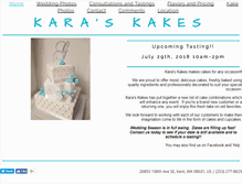 Tablet Screenshot of karaskakes.com